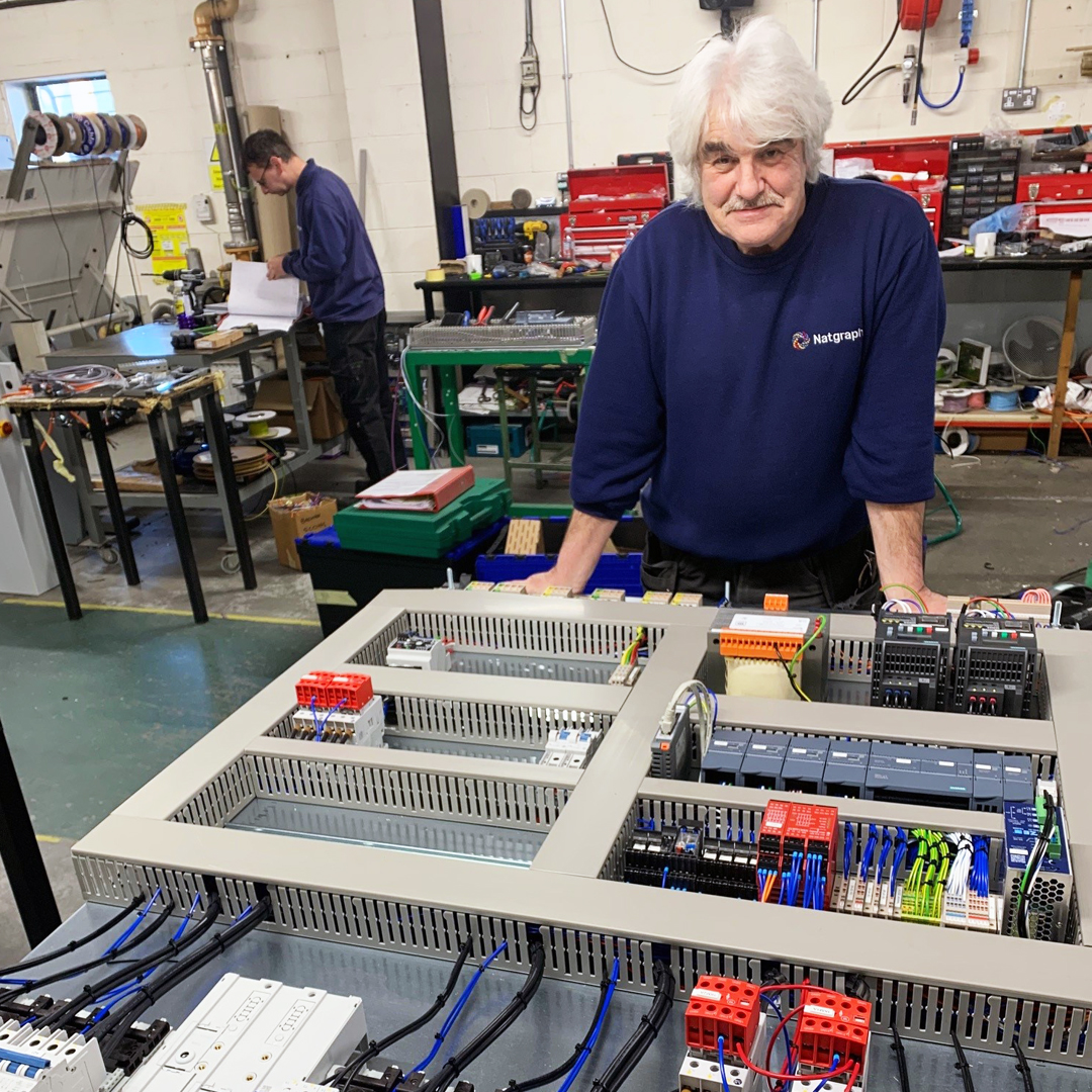 Electrical panel wirer Frank has been part of our skilled professional team for over 5 years, tasked with assembling the power and control of our drying, curing and cooling modules required for various industrial applications globally.