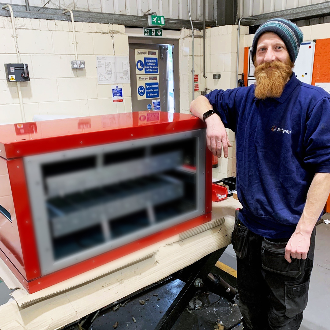 Natgraph's Mechanical Fitter working on Special Projects including web dryers designed for continuous roll-to-roll processing applications